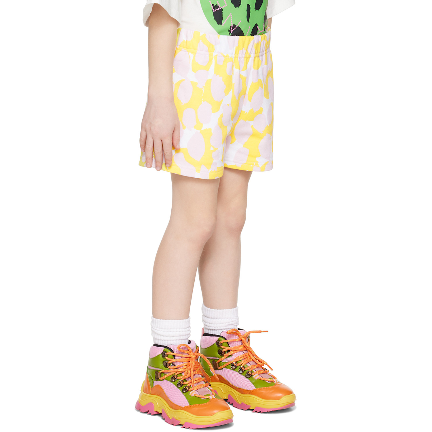  Stella Mccartney Kids Pink & Yellow Printed Shorts 