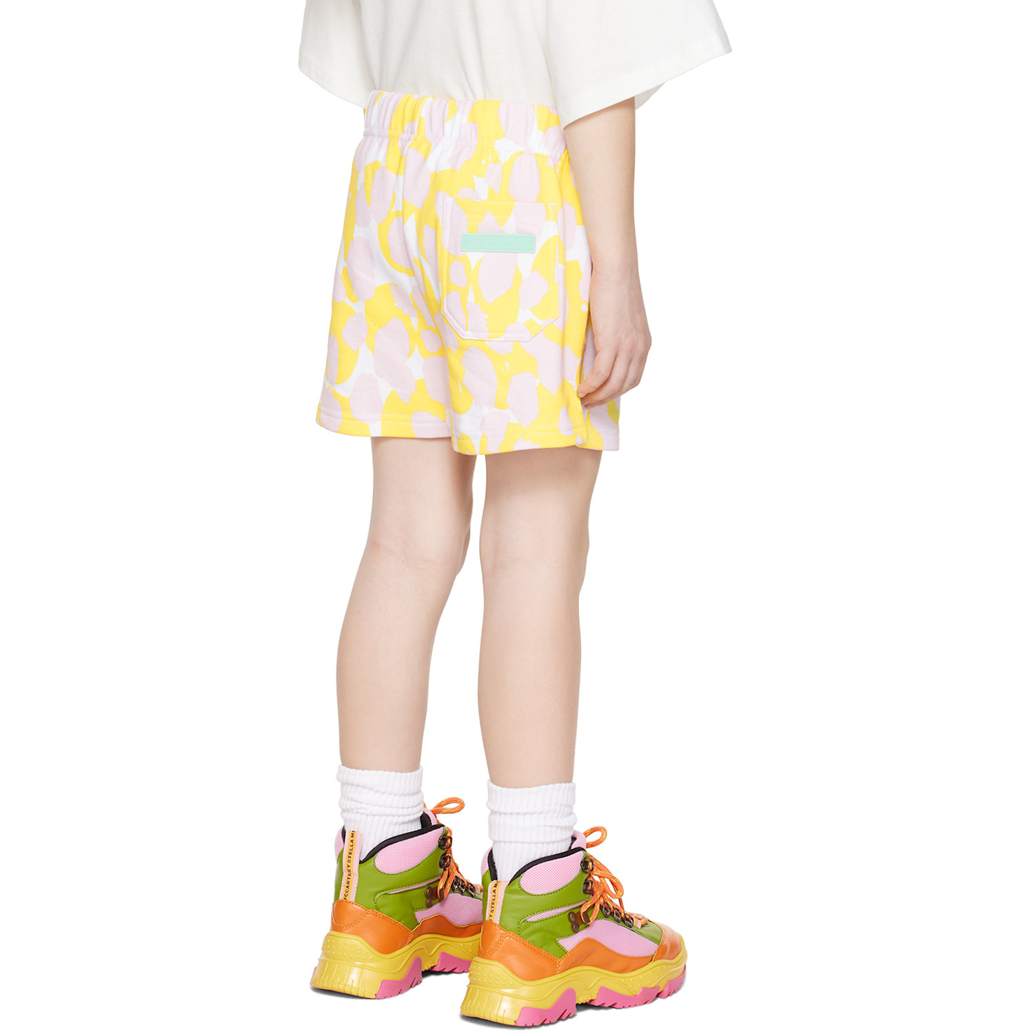  Stella Mccartney Kids Pink & Yellow Printed Shorts 