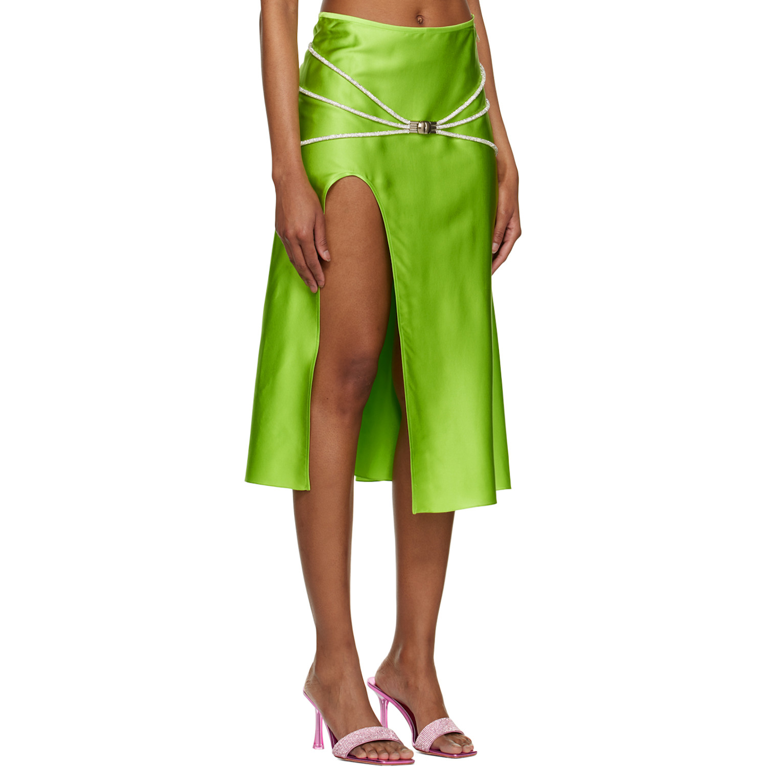  Nué Green Laetitia Midi Skirt 