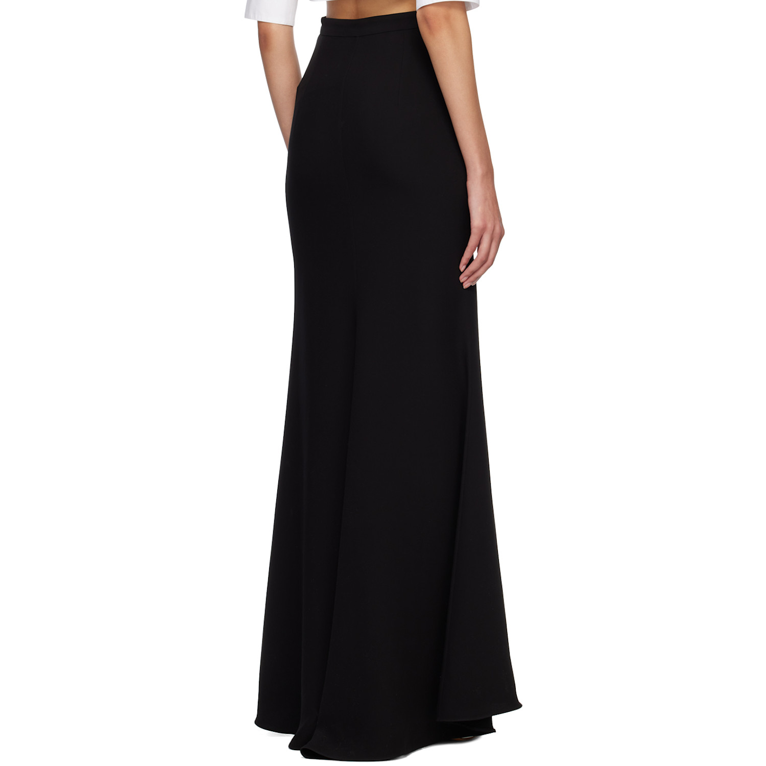  Valentino Black Flared Maxi Skirt 