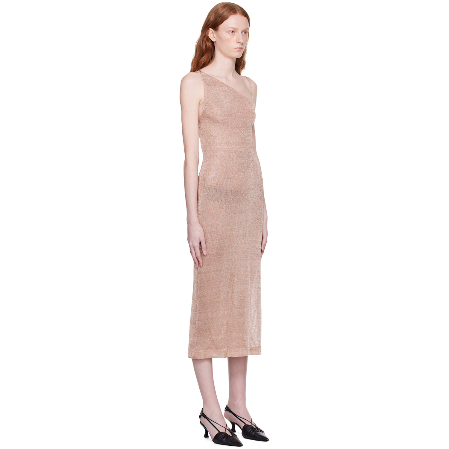  Third Form Pink Heavy Metal Midi Dress 