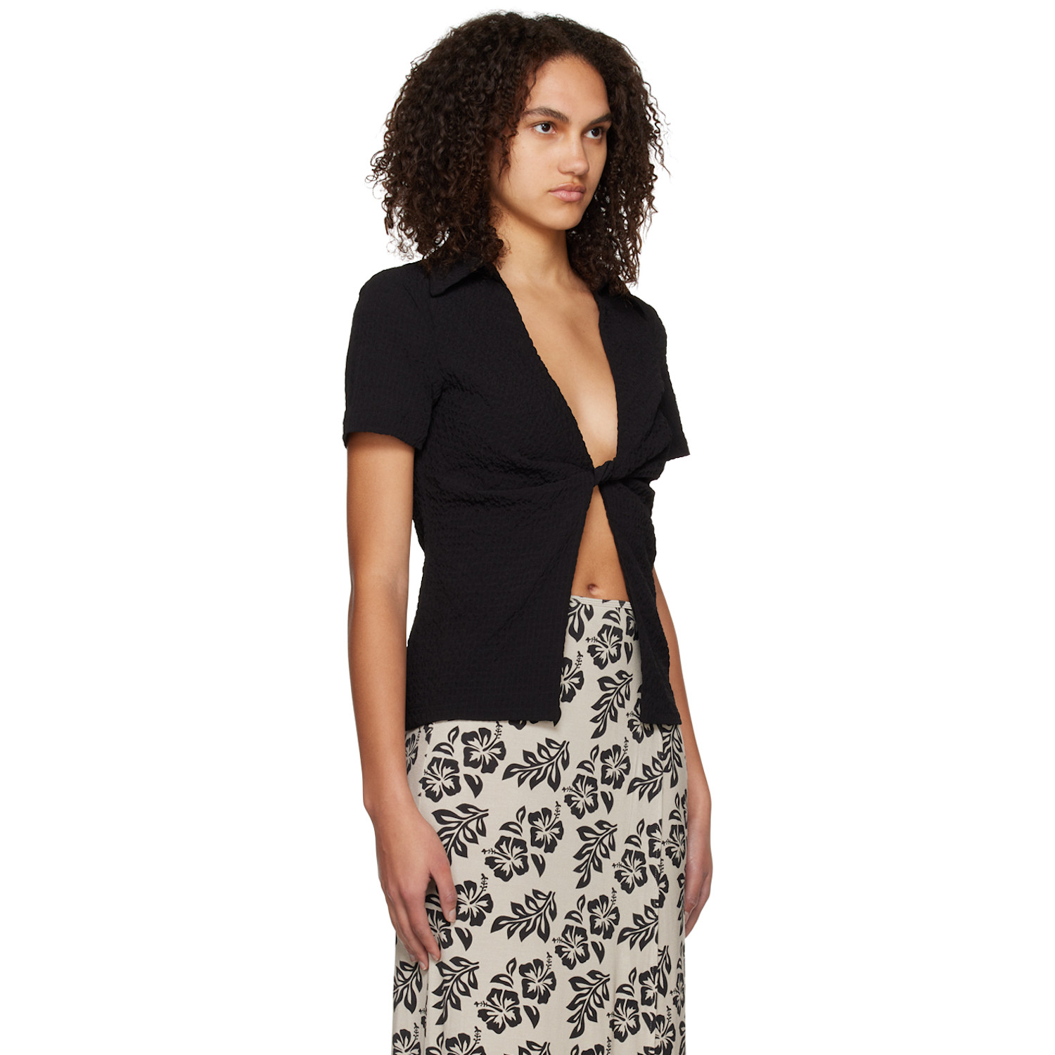  Third Form Black Waffle Twist T-shirt 