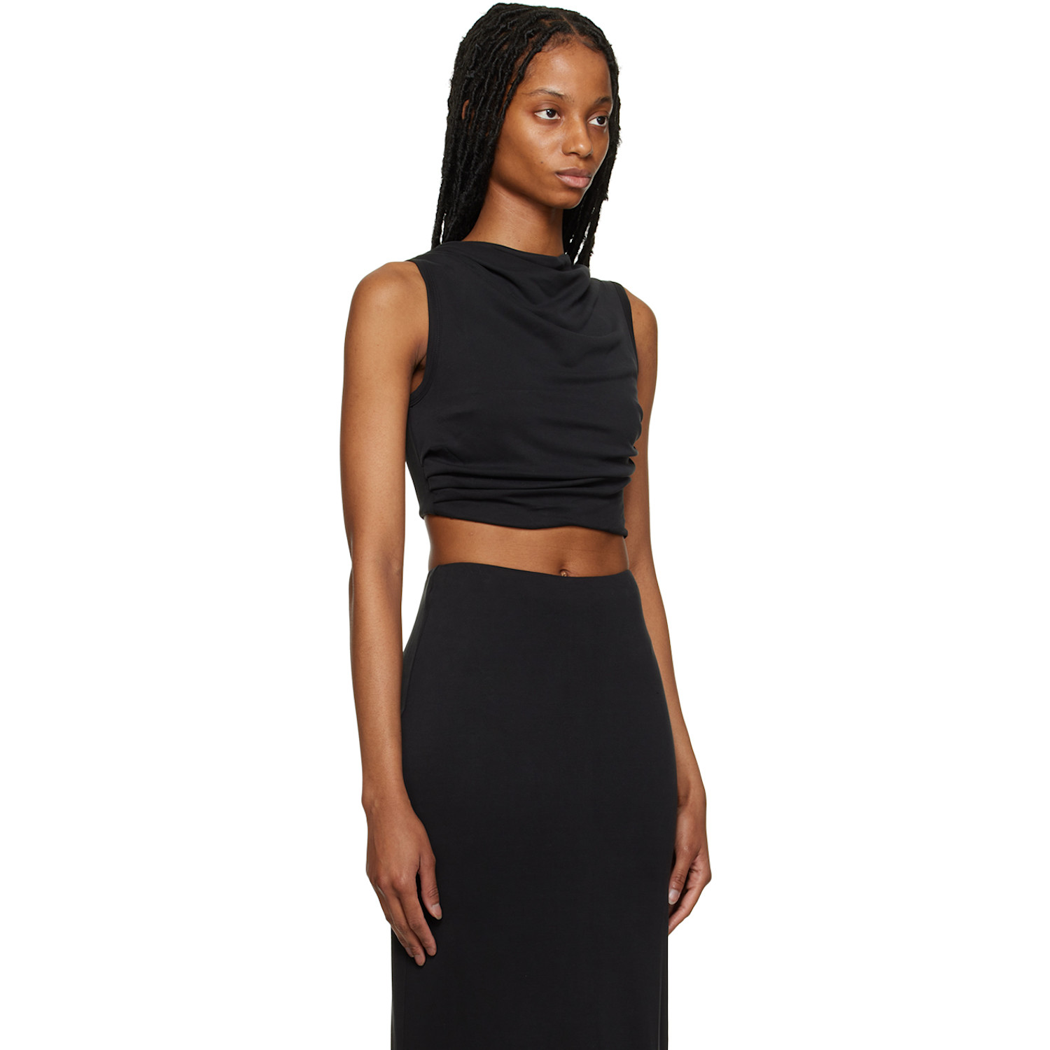  Third Form Black Mode Tuck Tank Top 