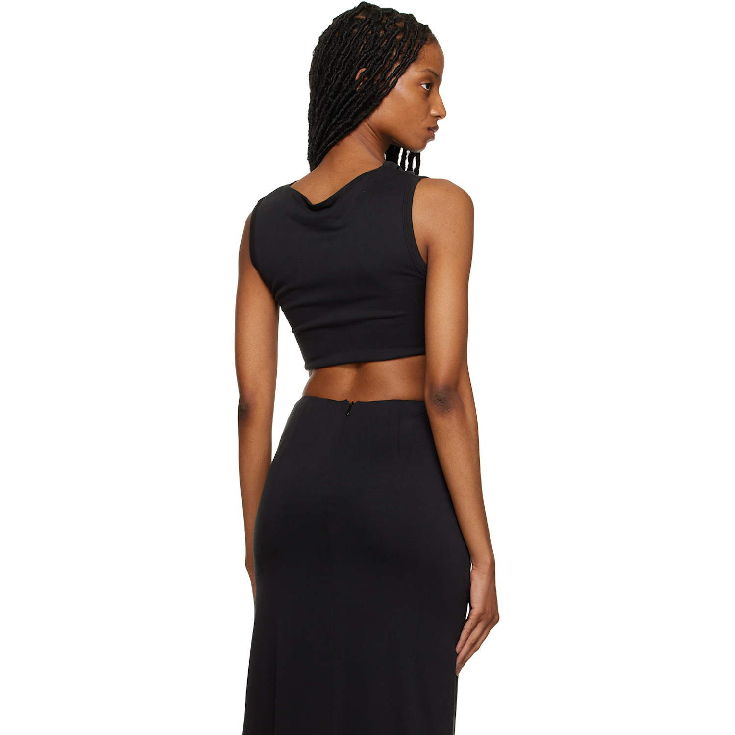  Third Form Black Mode Tuck Tank Top 
