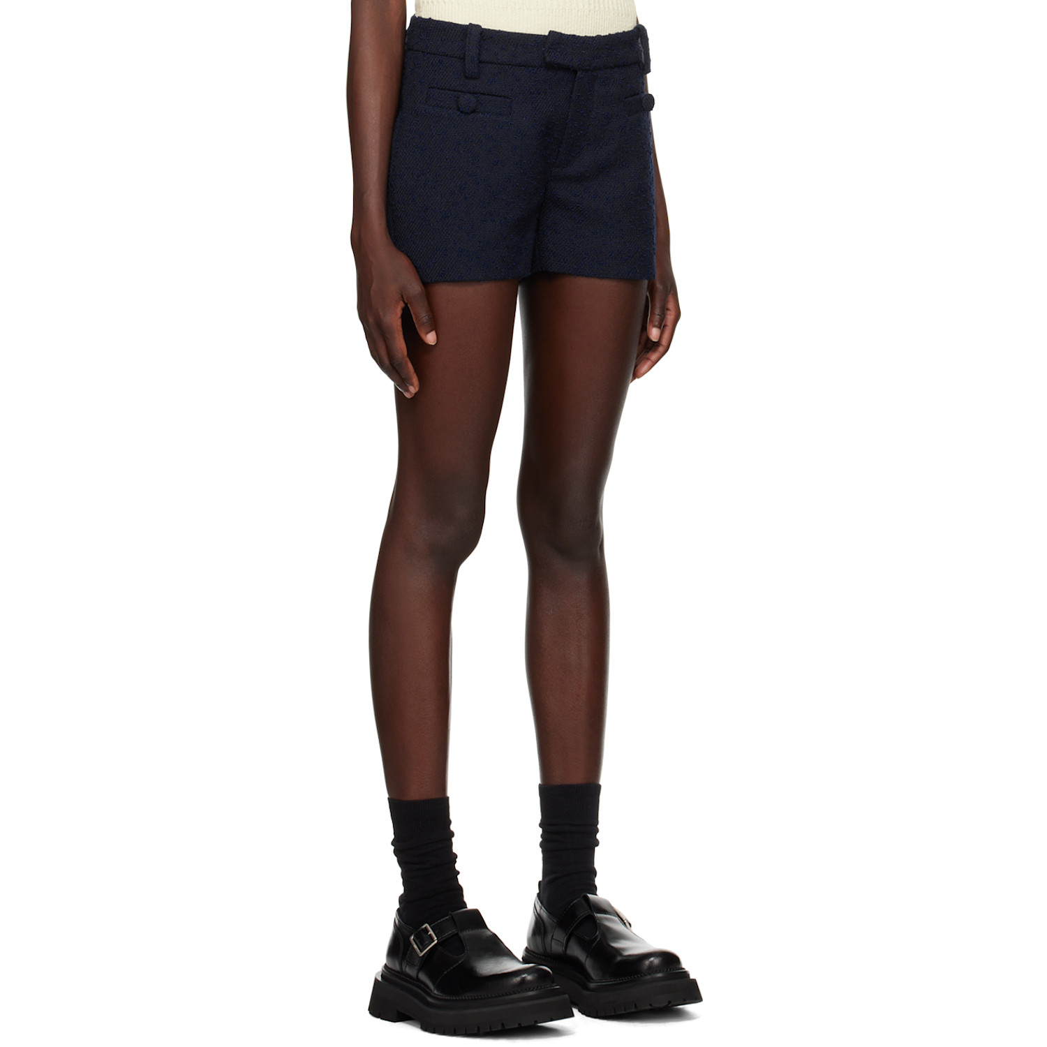  Ami Paris Navy Mini Shorts 