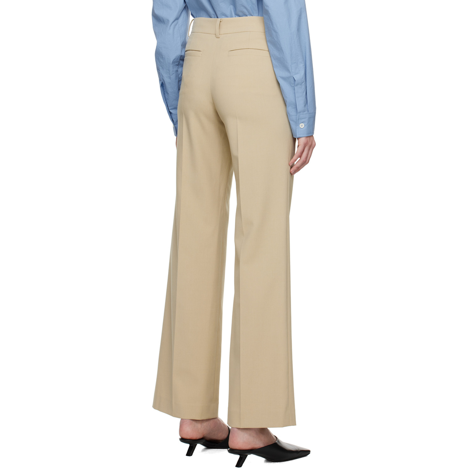  System Beige Creased Trousers 