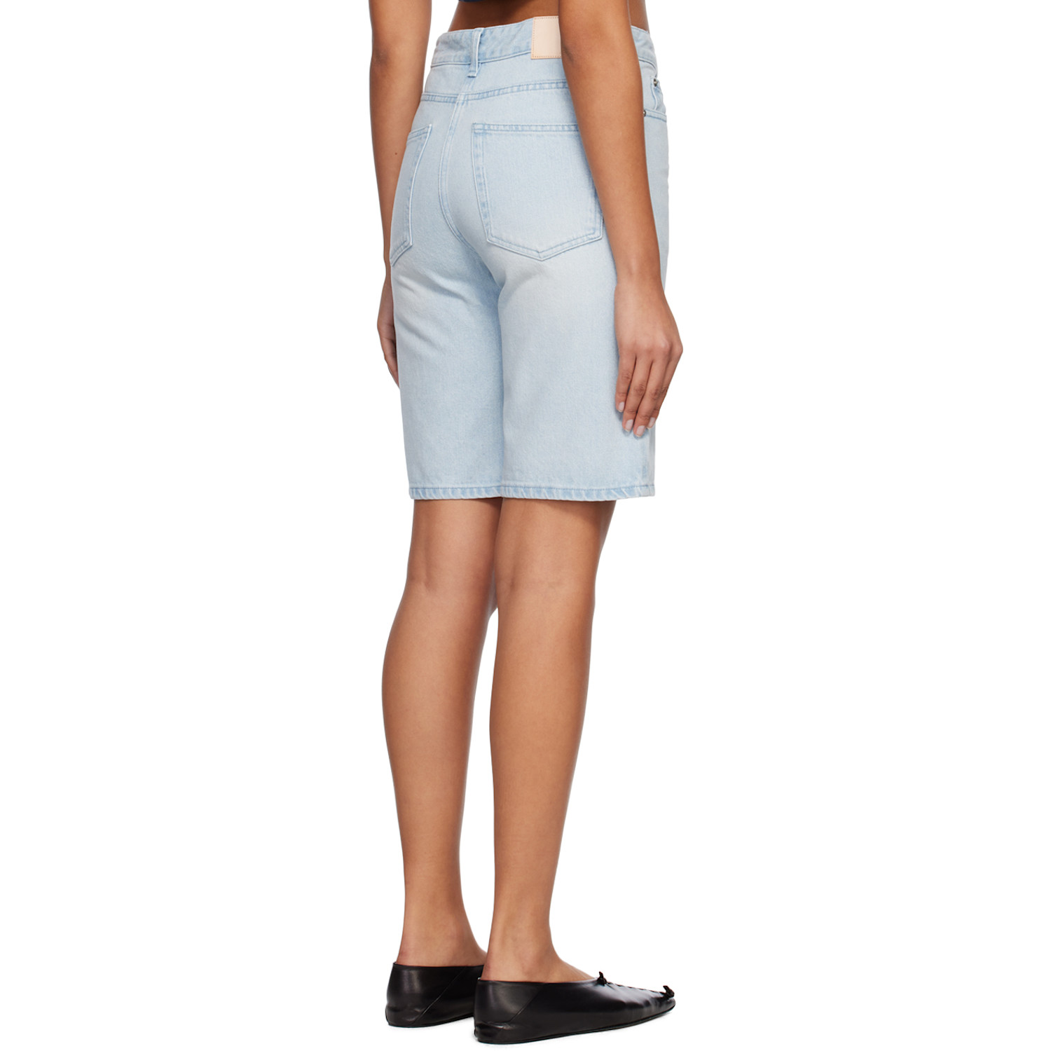  System Blue Faded Denim Shorts 