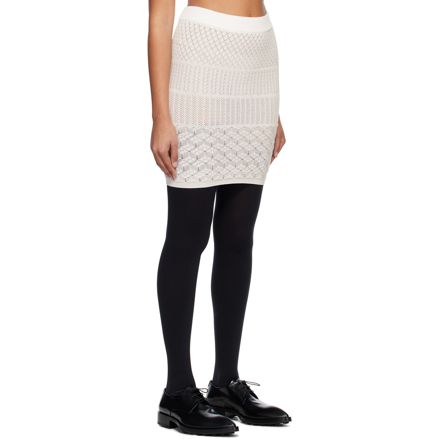  System Off-white Semi-sheer Midi Skirt 