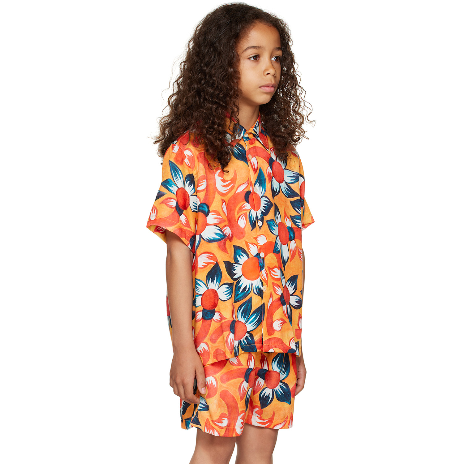  Endless Joy Kids Orange Wildflower Shirt 