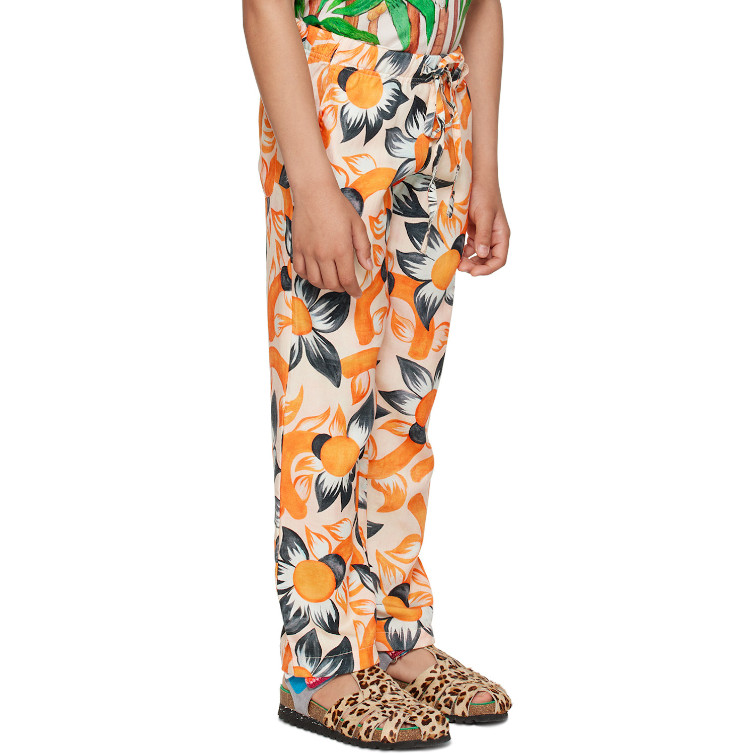  Endless Joy Kids Orange Wildflower Trousers 