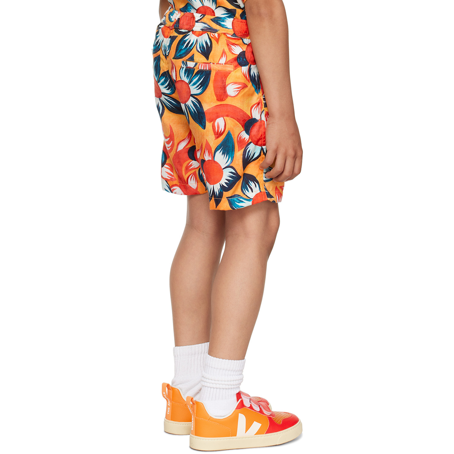  Endless Joy Kids Orange Wildflower Shorts 