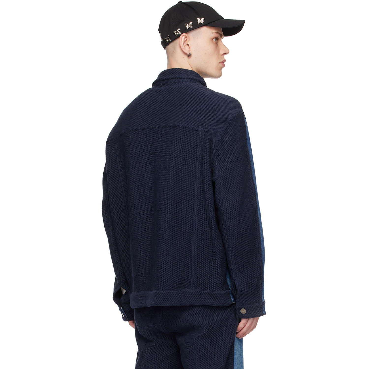  Calvinluo Blue Paneled Denim Jacket 
