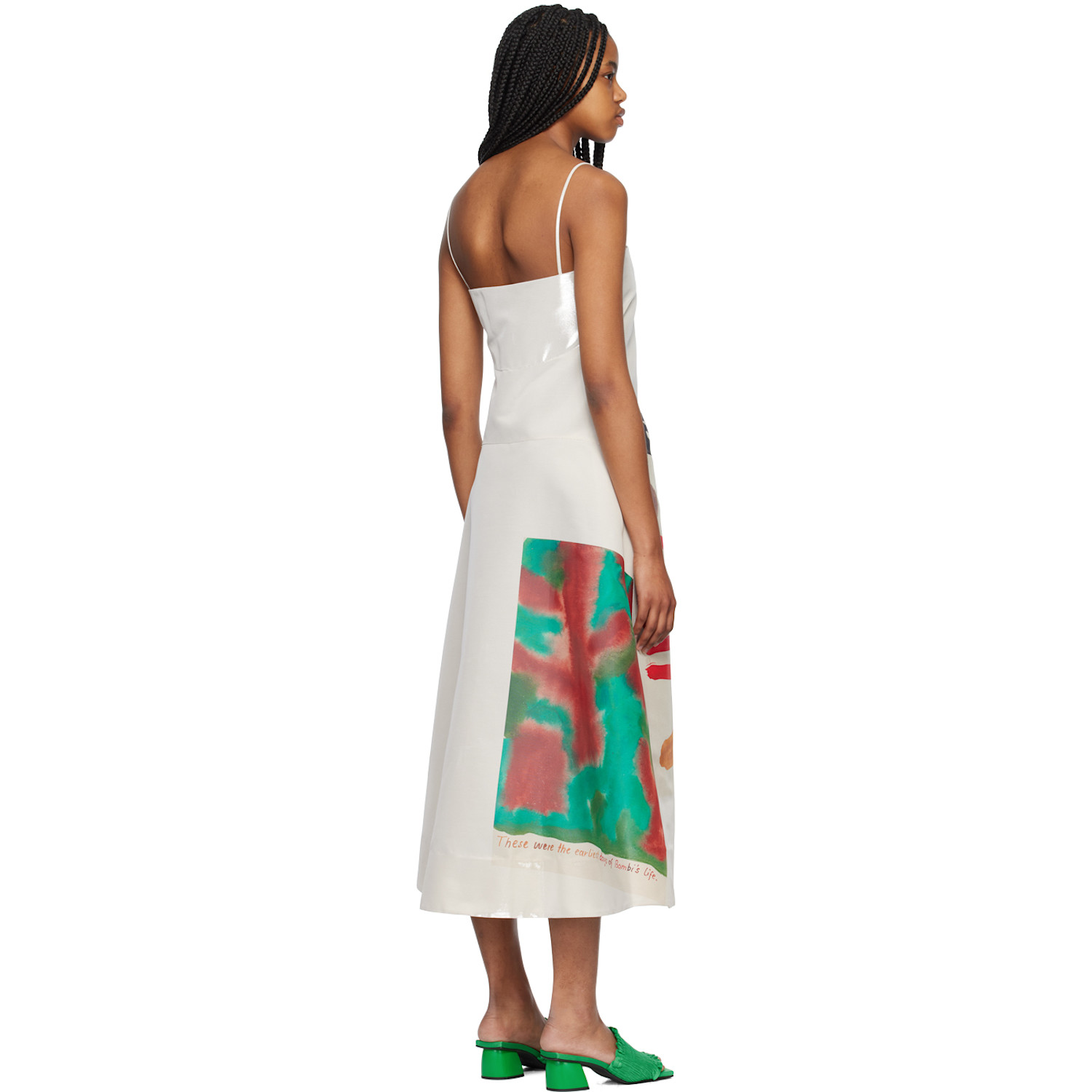  Meryll Rogge Taupe Beni Bischof Edition Graphic Midi Dress 