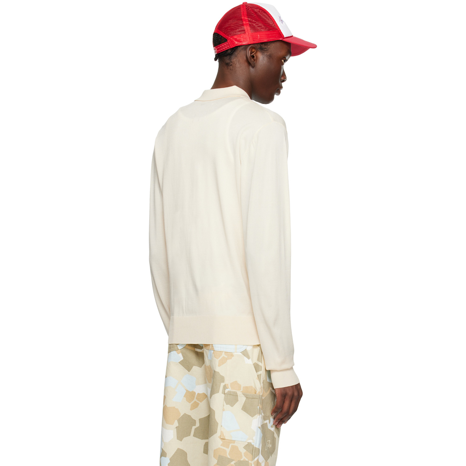  Mr. Saturday Off-white Spread Collar Cardigan 