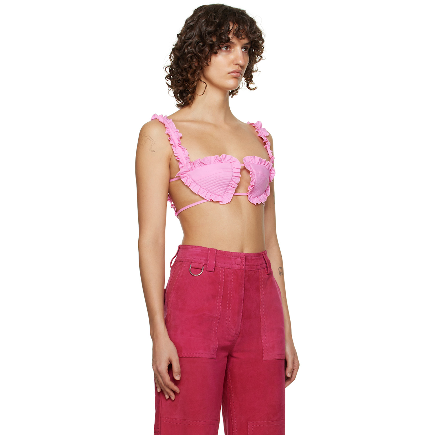  The Attico Pink Glory Bra 