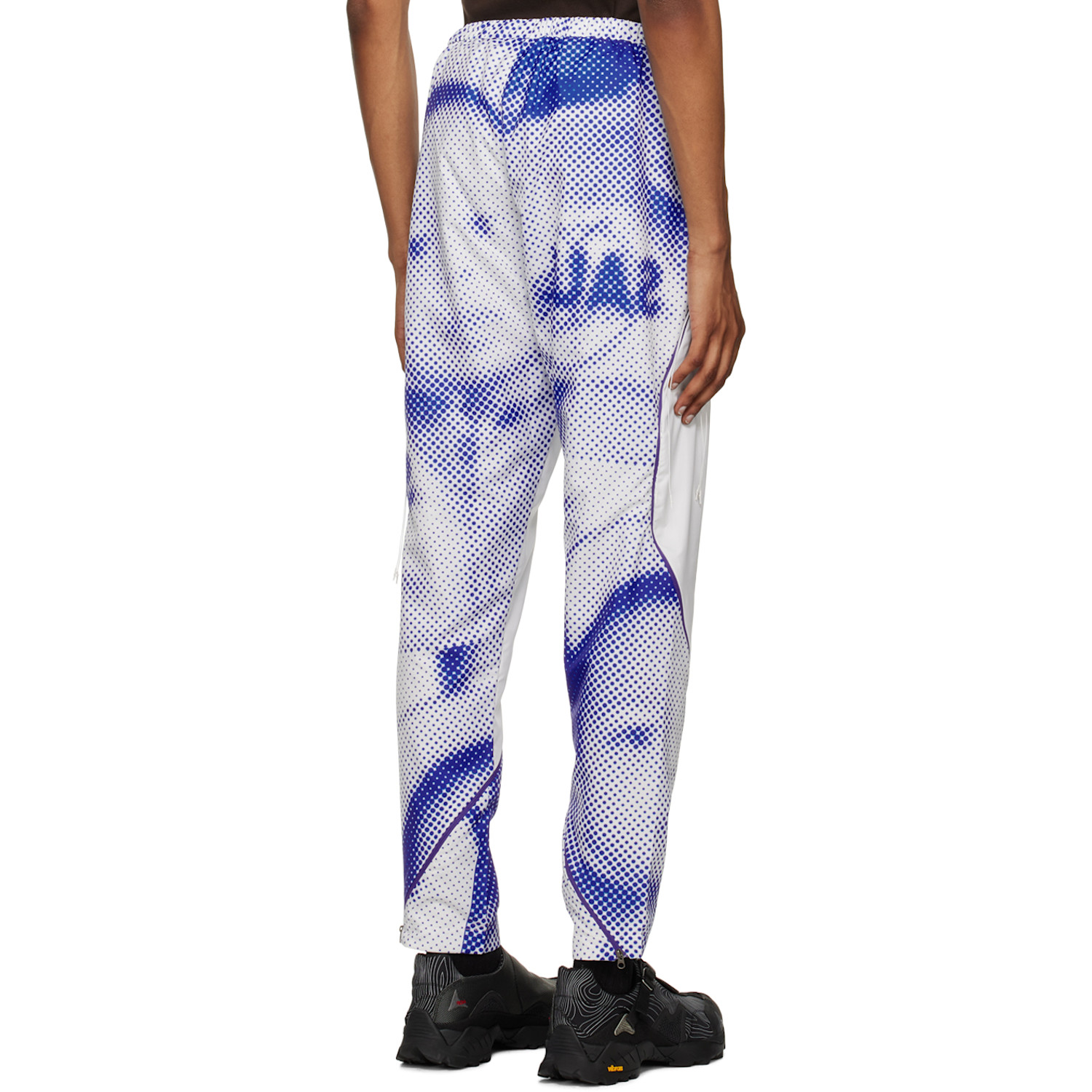 Saul Nash White & Blue Graphic Sweatpants 