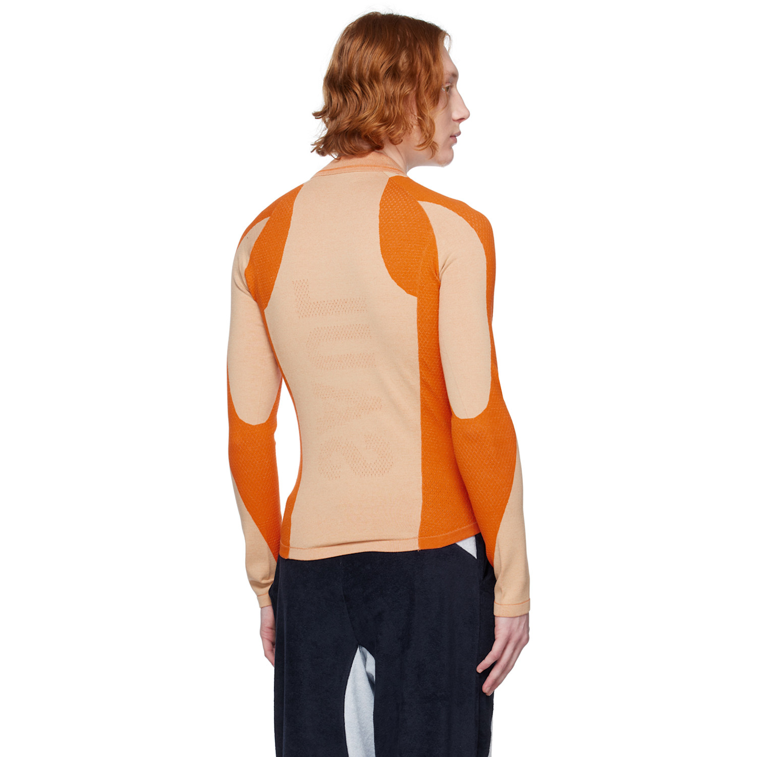  Saul Nash Orange Drop Stitch Polo 