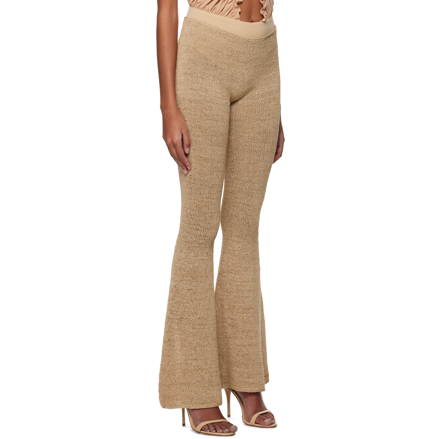  Magda Butrym Beige Flared Trousers 
