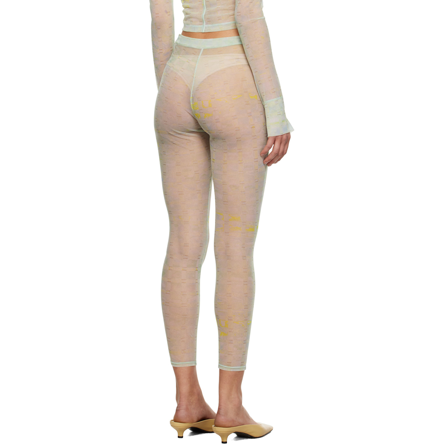  Mame Kurogouchi Green Plaid Leggings 