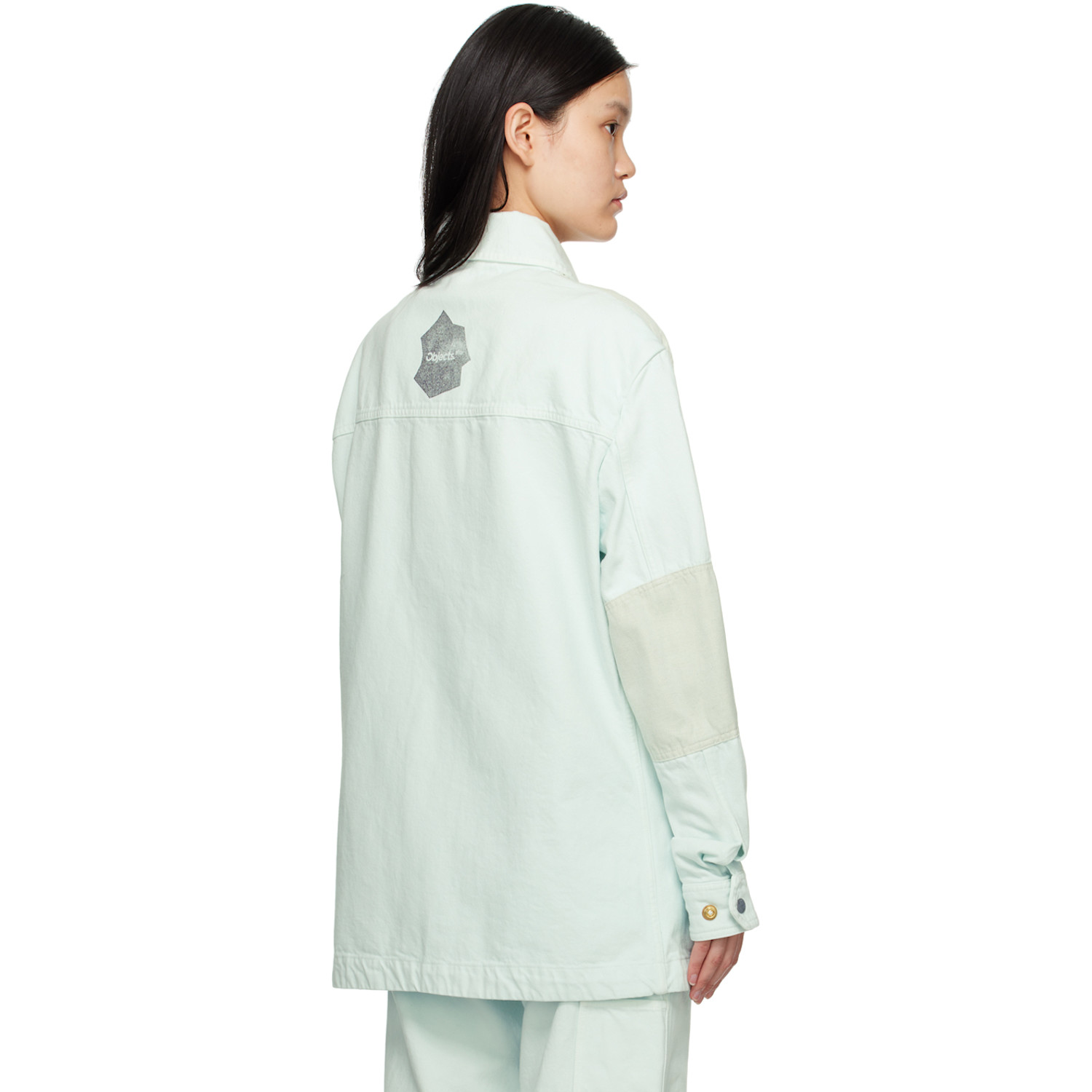  Objects Iv Life Blue Zip Pocket Denim Shirt 