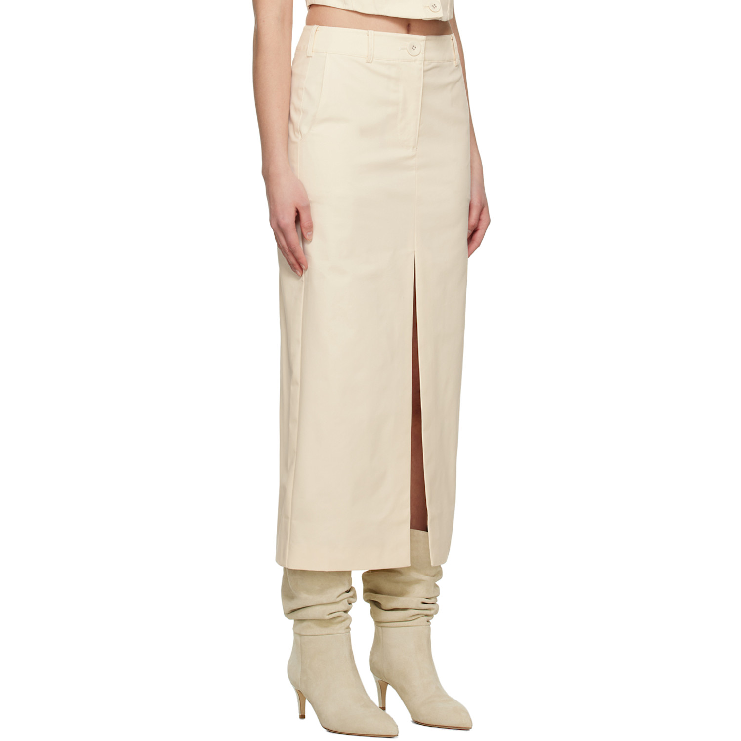  Anna Quan Off-white Maevis Maxi Skirt 