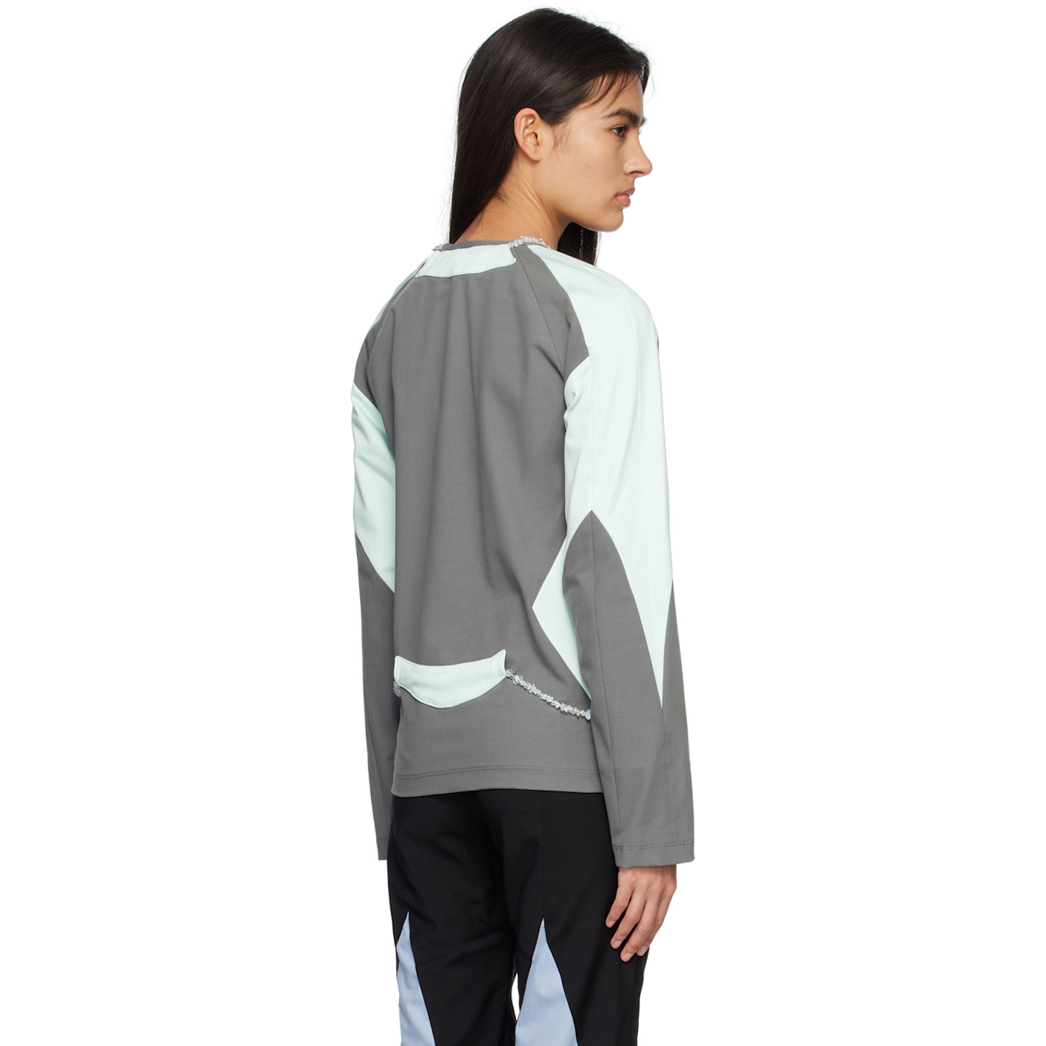  Strongthe Gray & Green Quartz Long Sleeve T-shirt 
