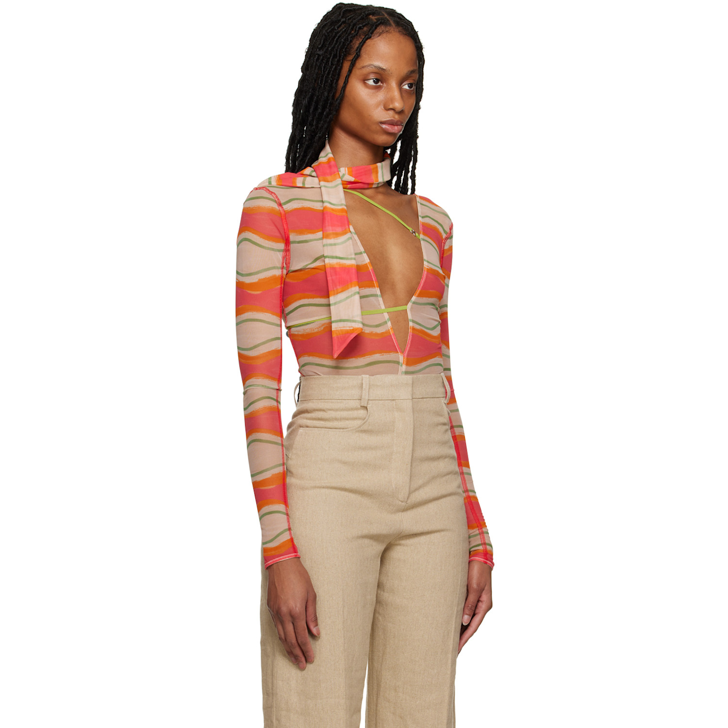  Jacquemus Multicolor Le Raphia 'le Body Abanaba' Bodysuit 
