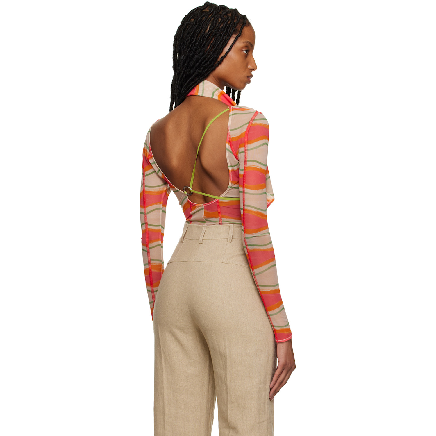  Jacquemus Multicolor Le Raphia 'le Body Abanaba' Bodysuit 