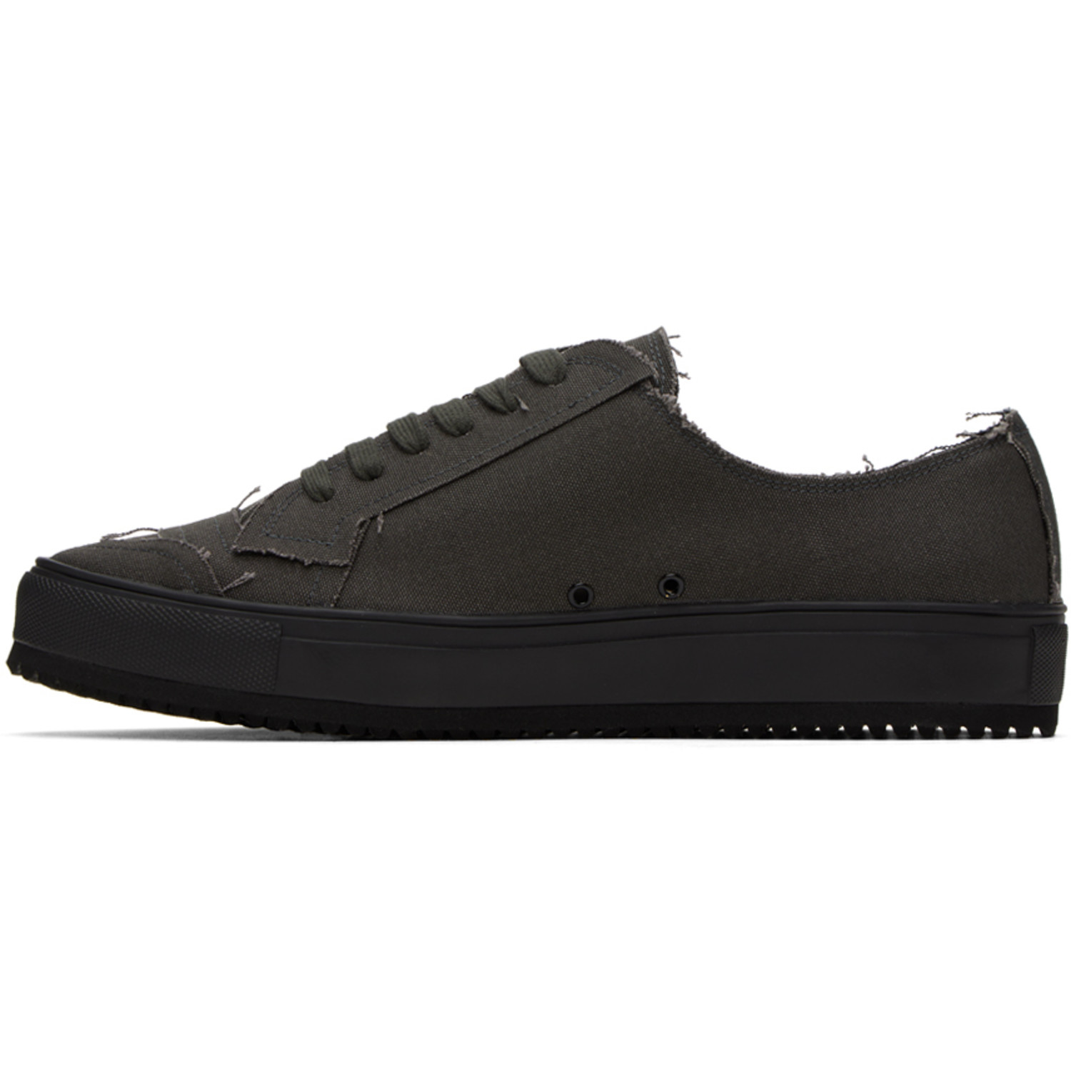  Yohji Yamamoto Gray Raw Edge Sneakers 