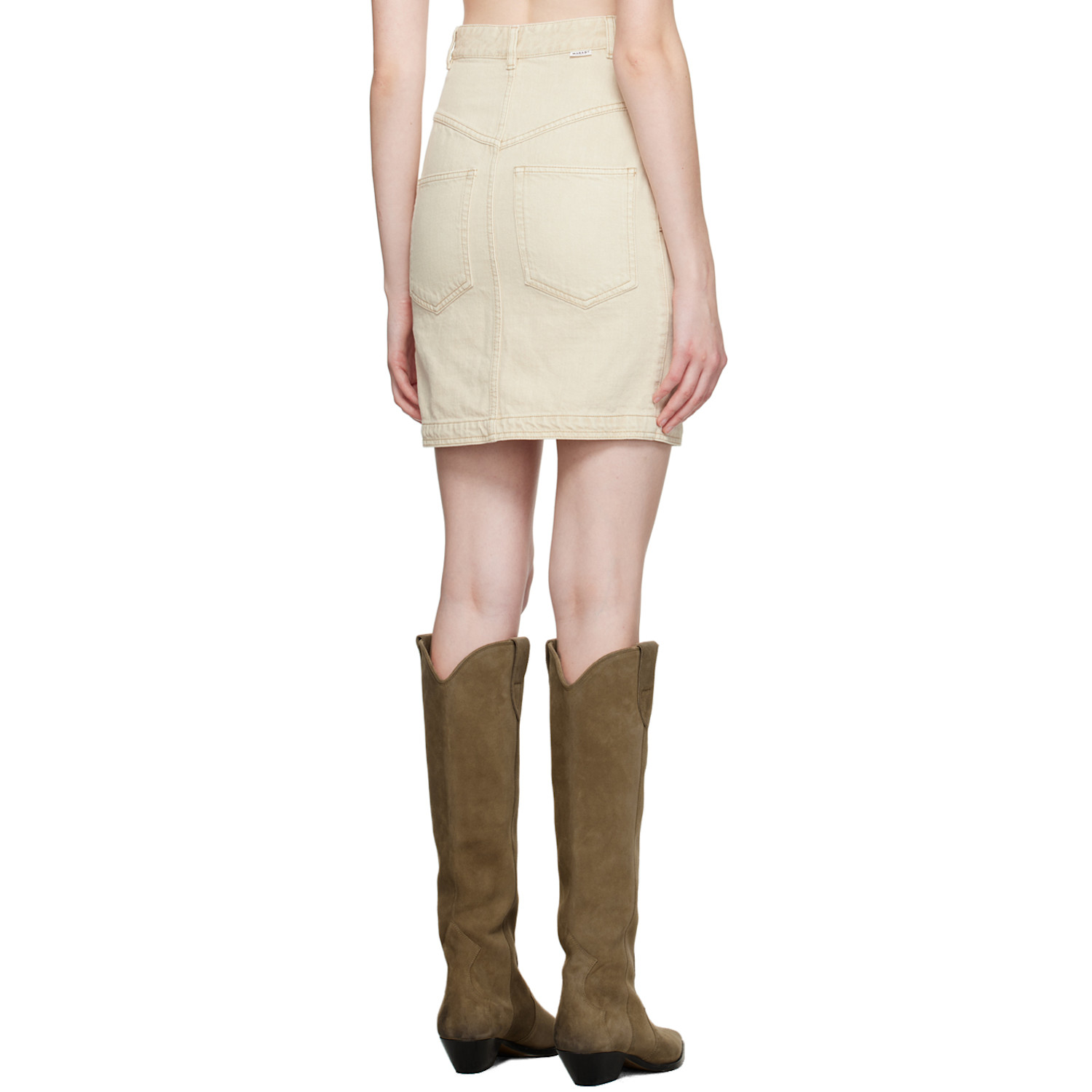  Isabel Marant Etoile Beige Sabel Denim Miniskirt 