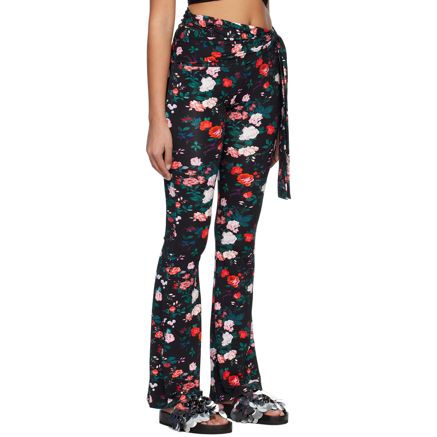  Rabanne Black Printed Trousers 