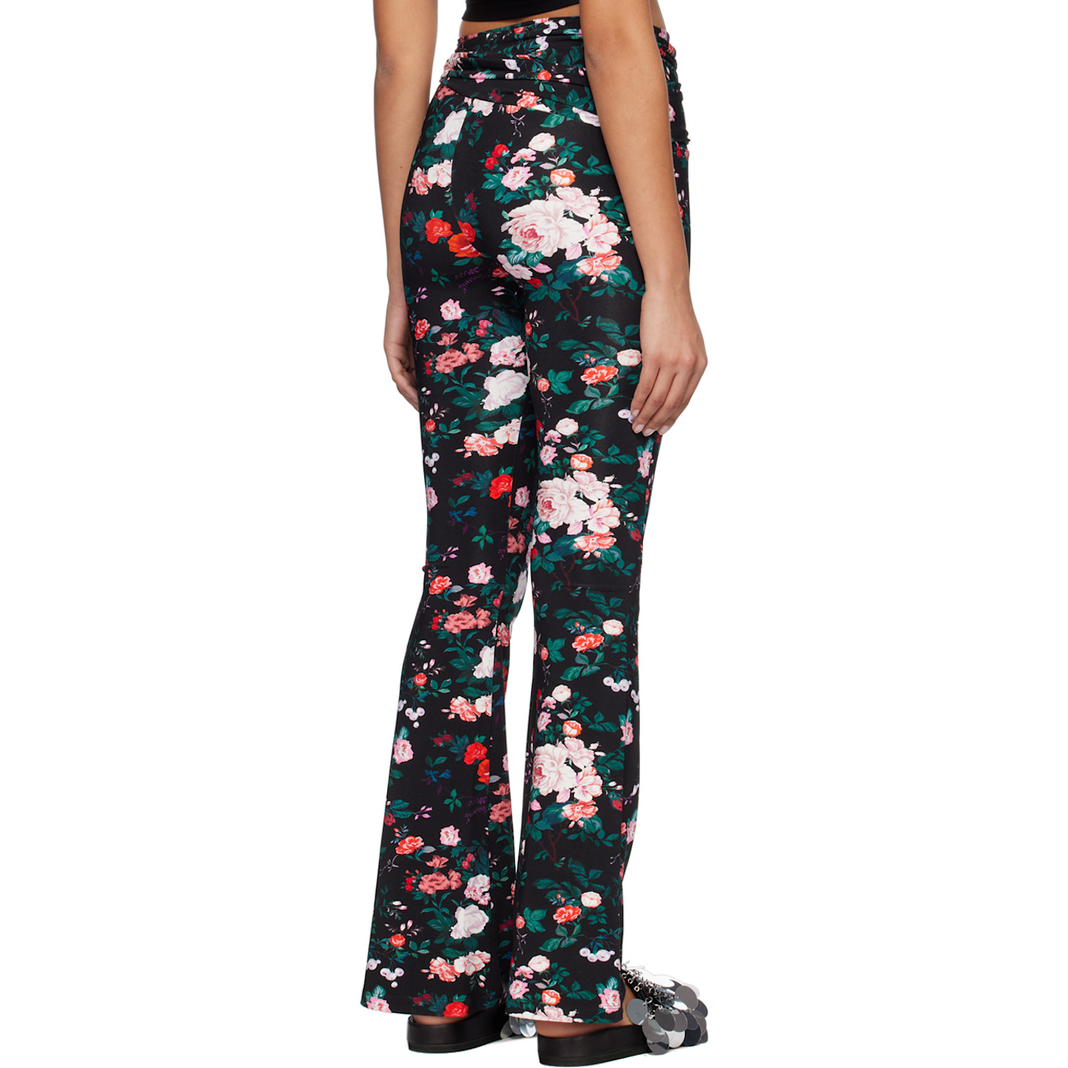  Rabanne Black Printed Trousers 