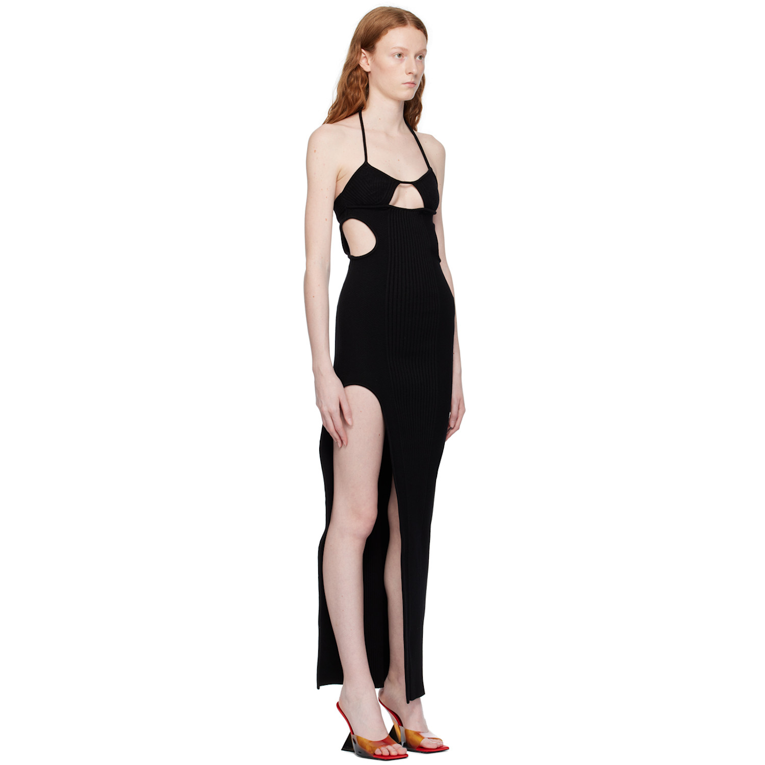  Off-white Black Cutout Maxi Dress 