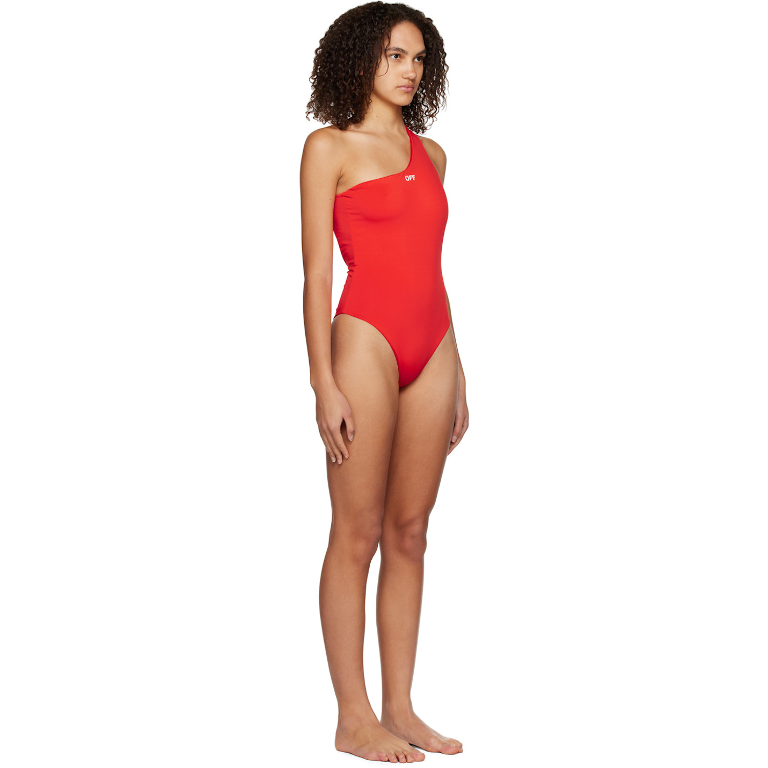  Off-white Red Printed One-piece Swimsuit 