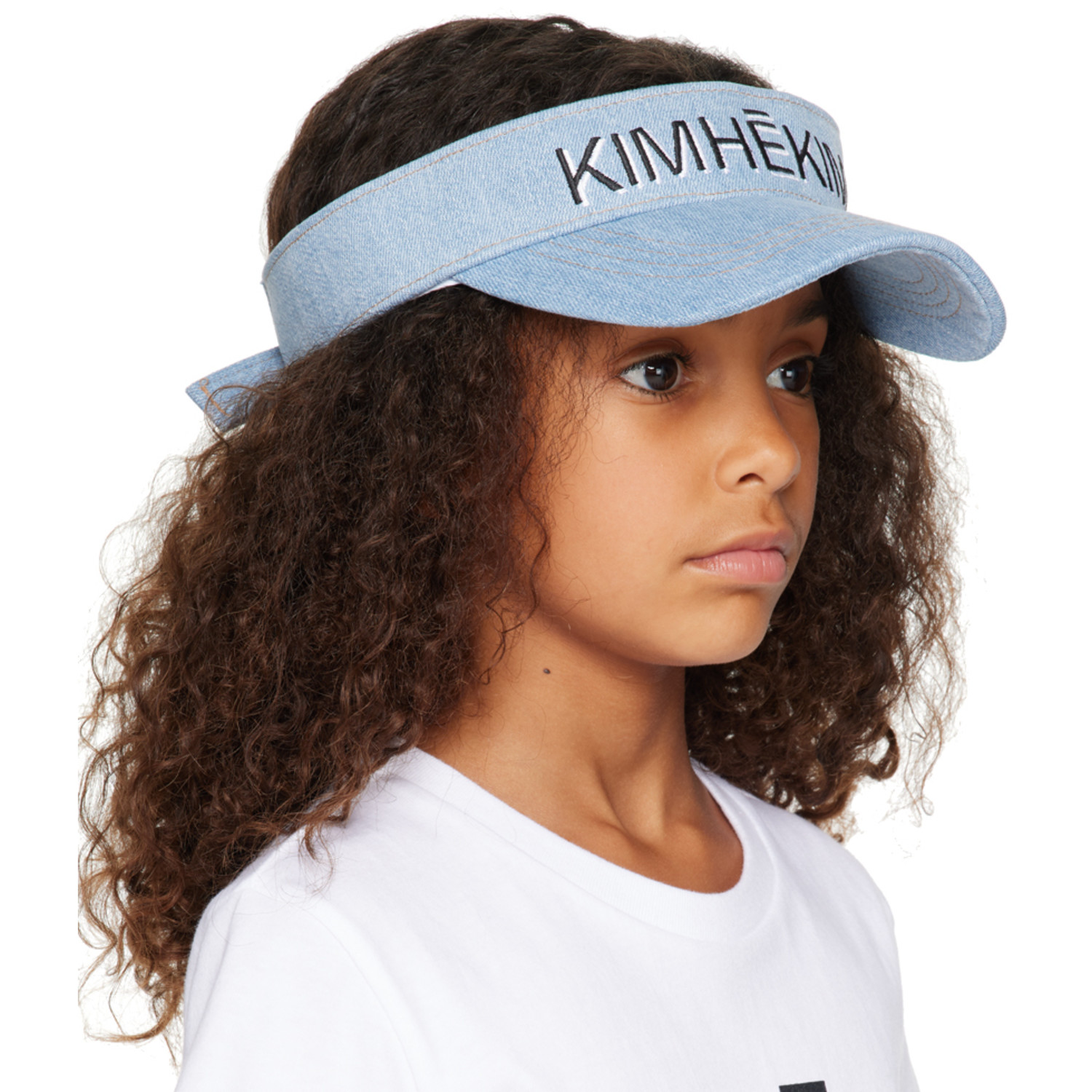  KimhĒkim Kids Blue Sun Denim Visor 