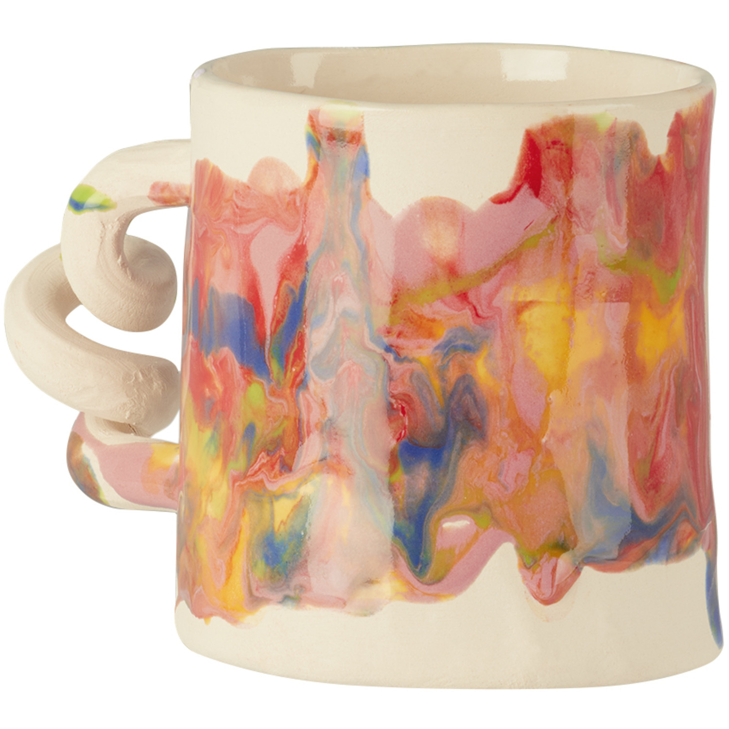  Harlie Brown Studio Multicolor Melted Marble Wiggle Mug 