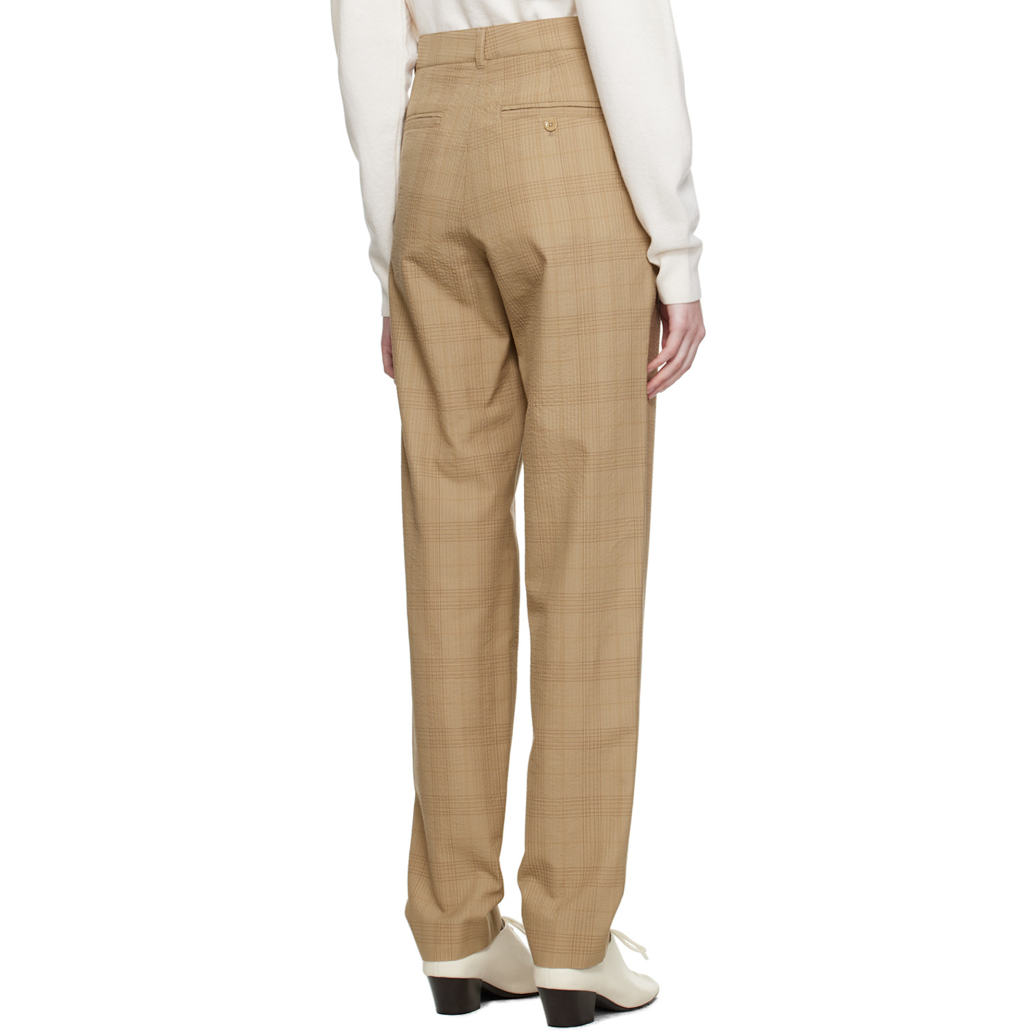  Lemaire Brown Loose Suit Trousers 