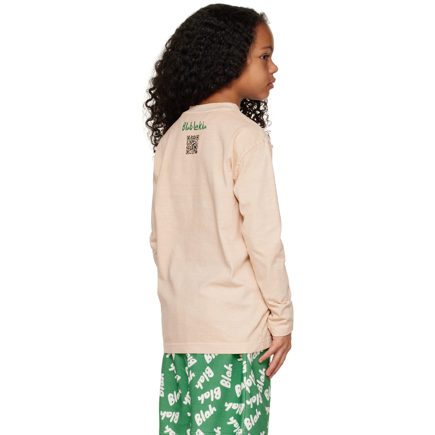  Blablakia Kids Beige Blah Long Sleeve T-shirt 