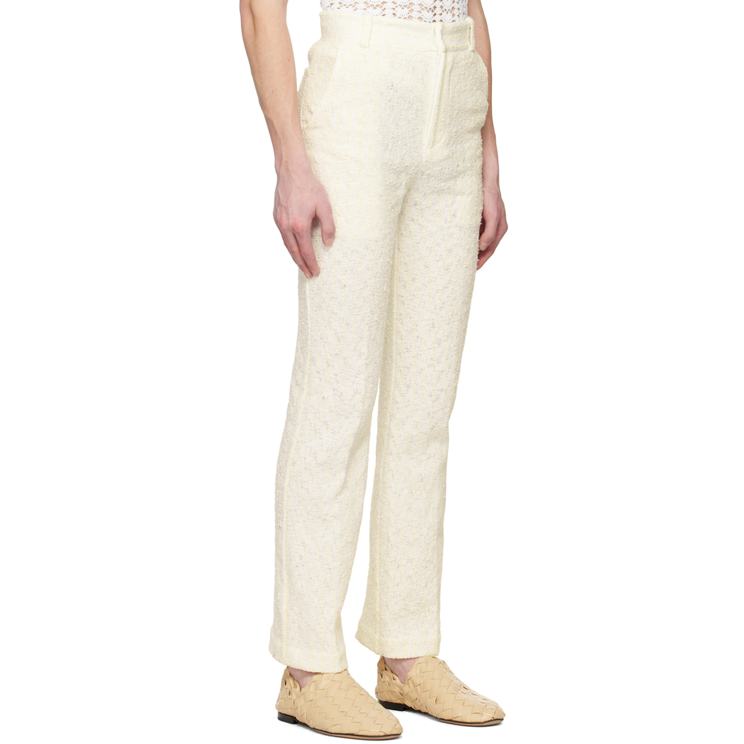  Young N Sang White Stripe Trousers 