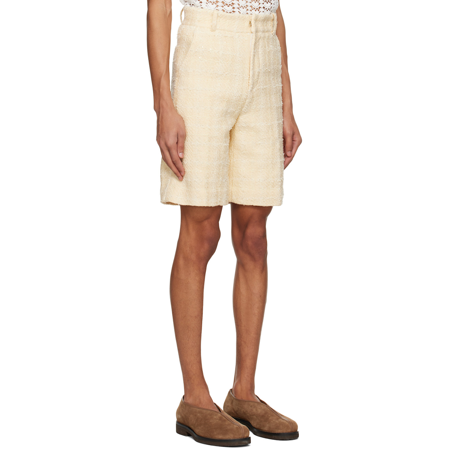  Young N Sang Yellow Sequined Shorts 