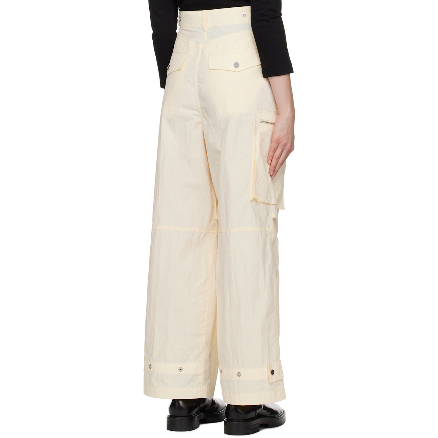  Inscrire Off-white Paneled Trousers 