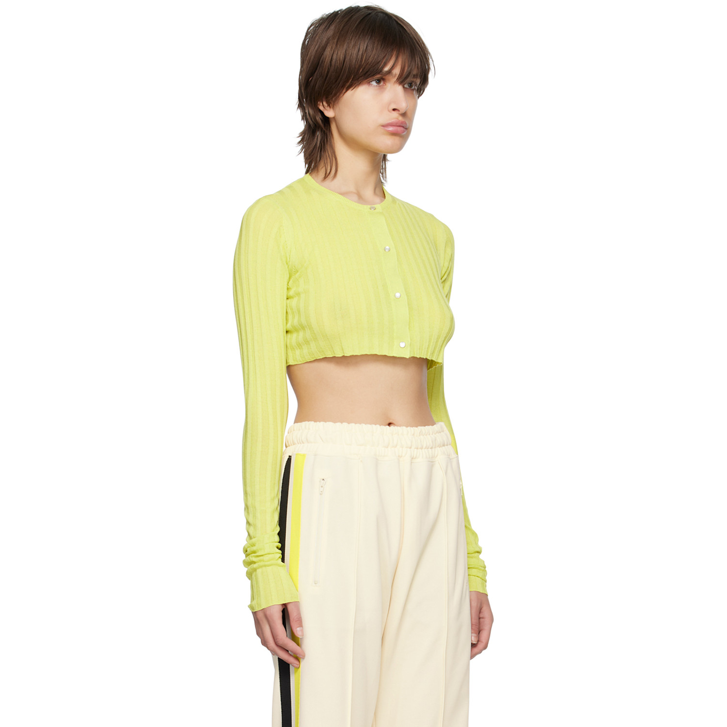  Inscrire Green Crewneck Cardigan 