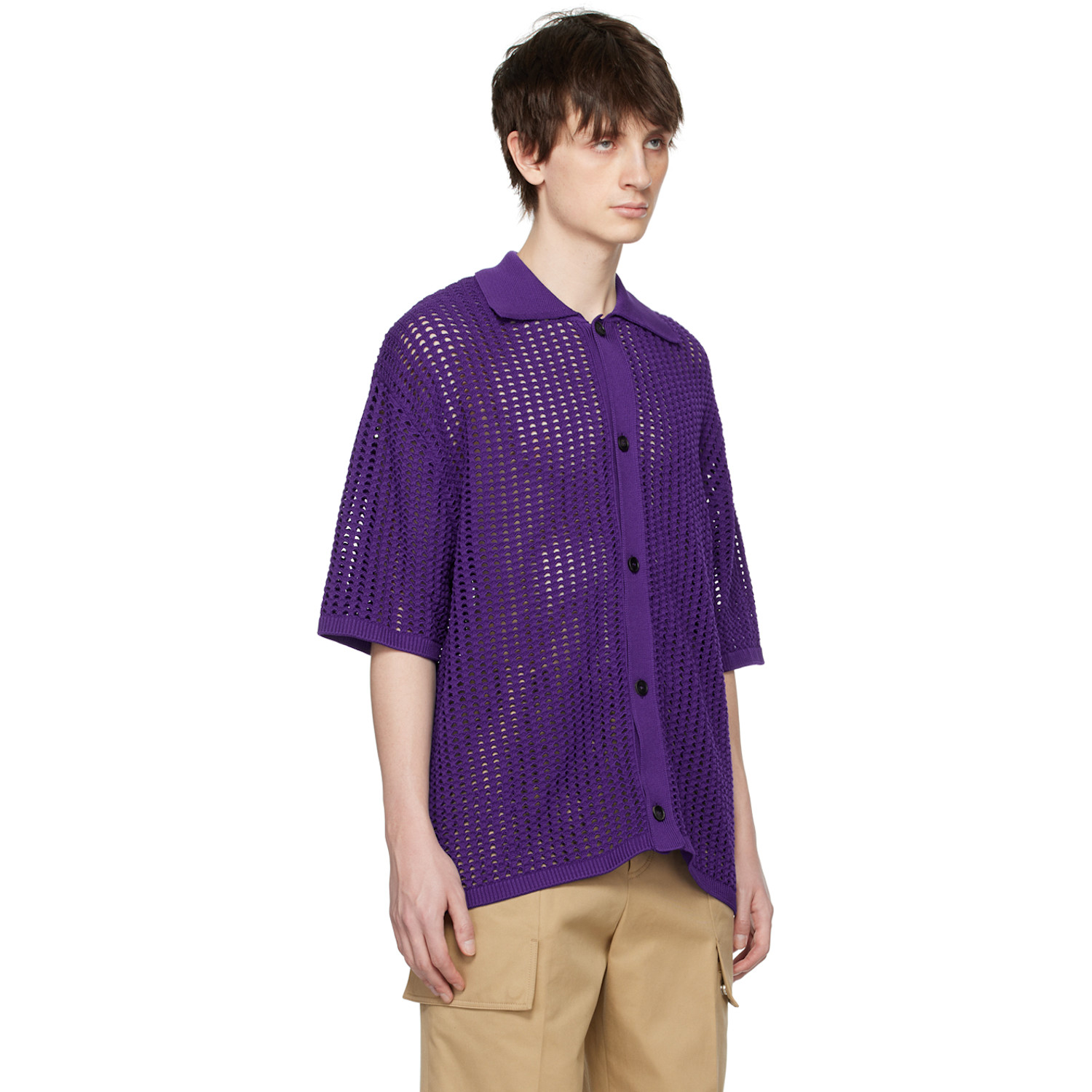  Wooyoungmi Purple Hardware Shirt 