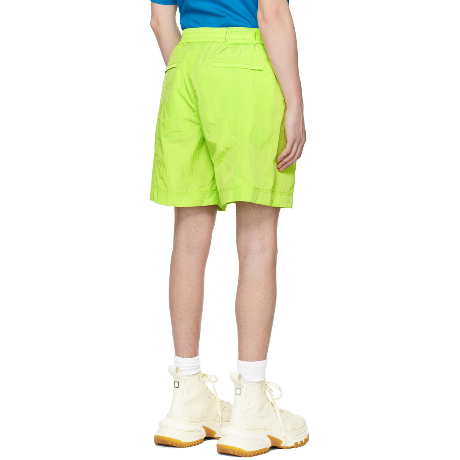  Wooyoungmi Green Paneled Shorts 