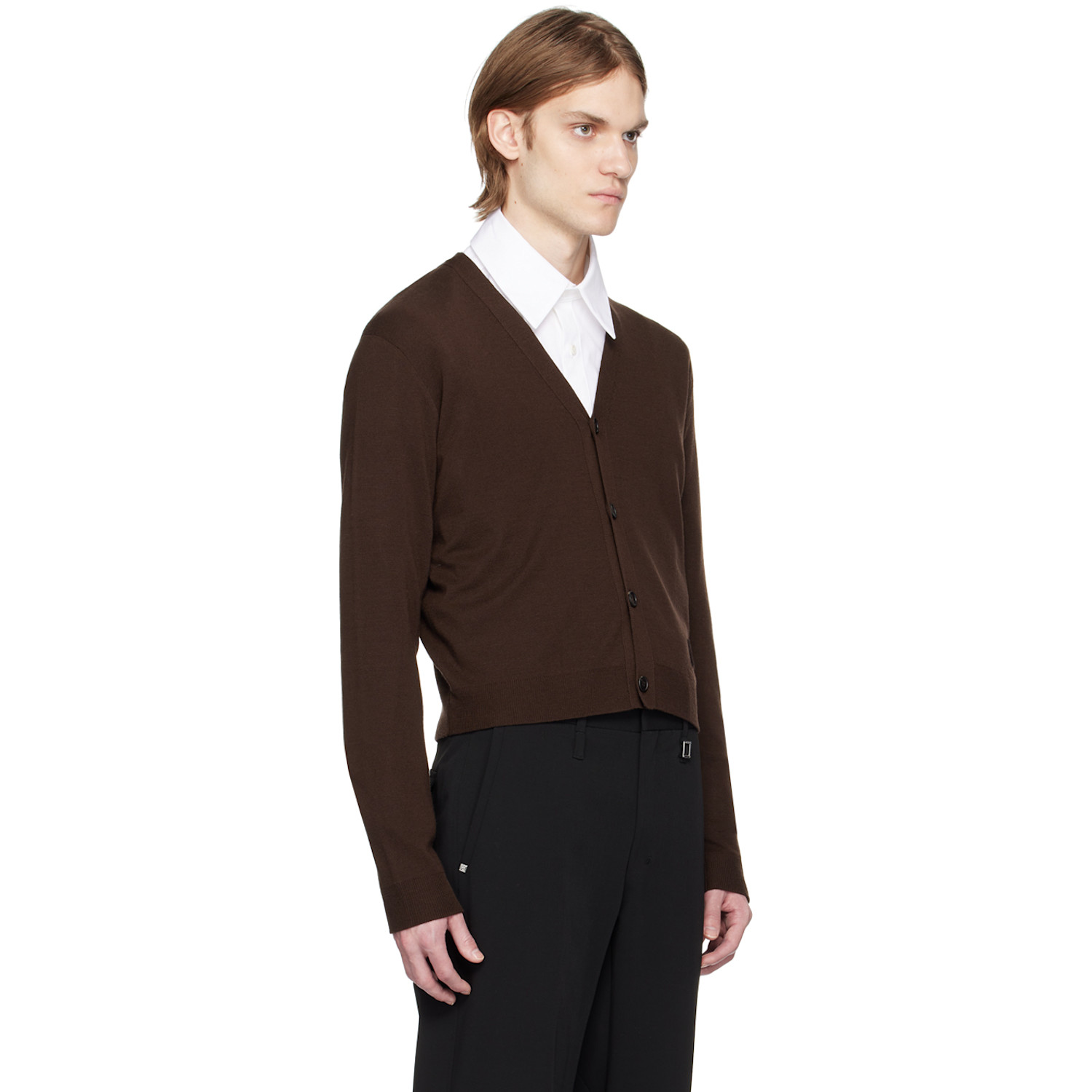  Wooyoungmi Brown Cropped Cardigan 