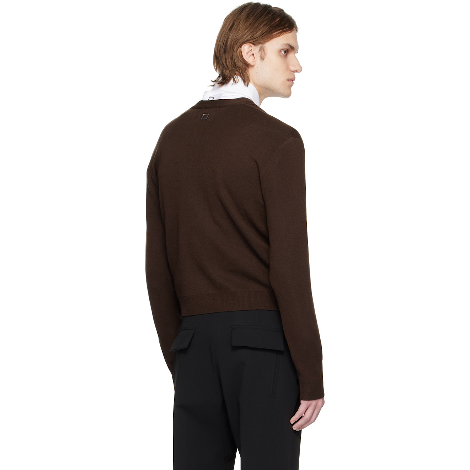  Wooyoungmi Brown Cropped Cardigan 