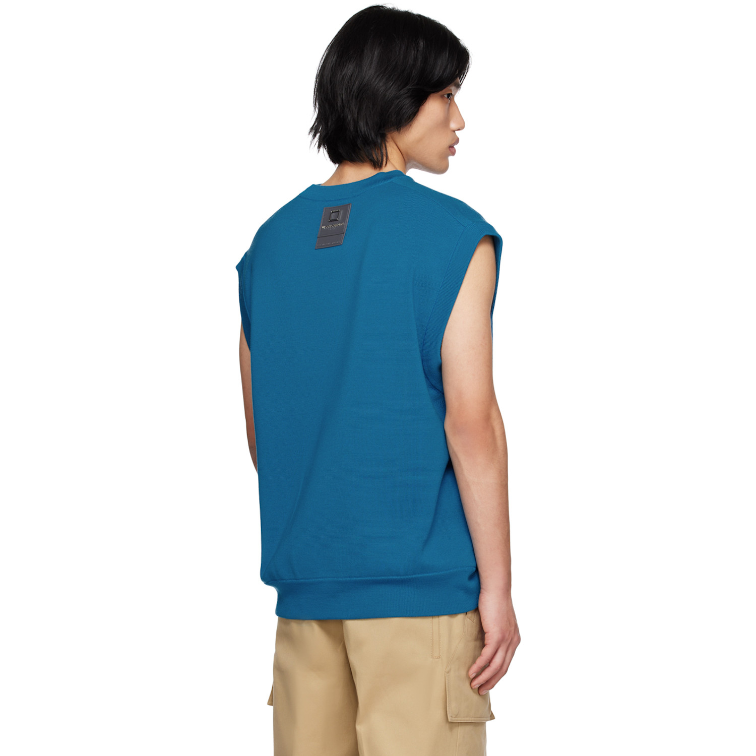  Wooyoungmi Blue V-neck Vest 