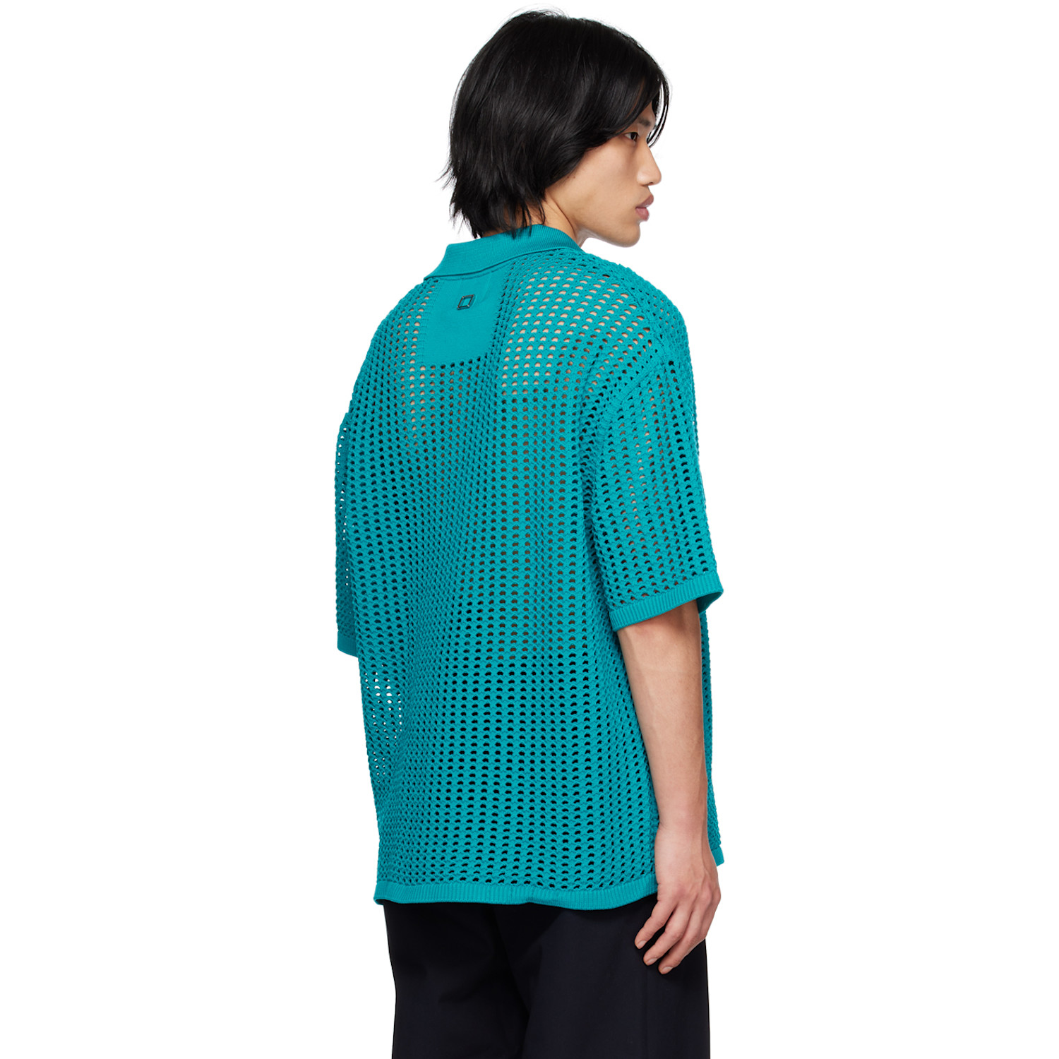  Wooyoungmi Blue Dropped Shoulder Polo 