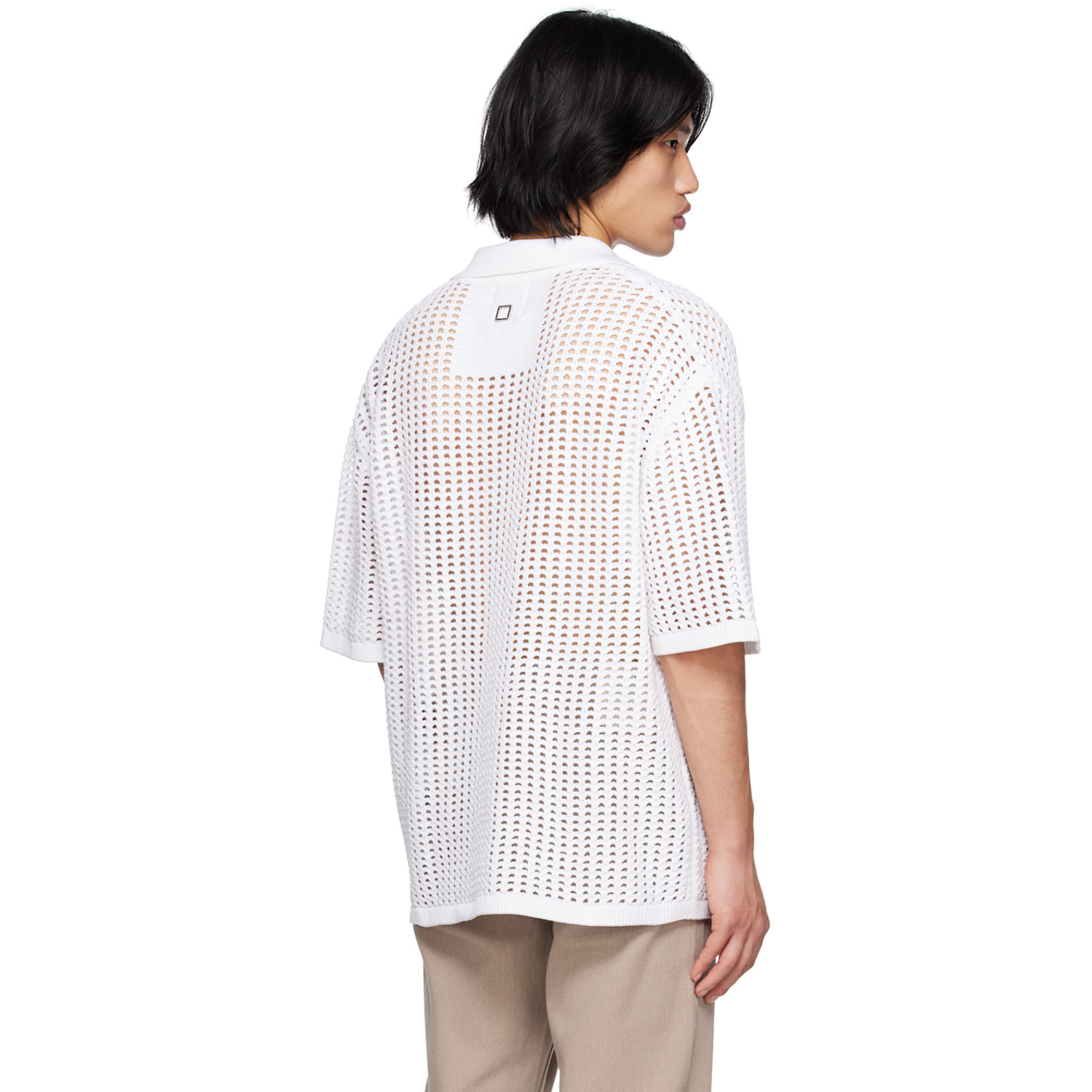  Wooyoungmi White Dropped Shoulder Polo 
