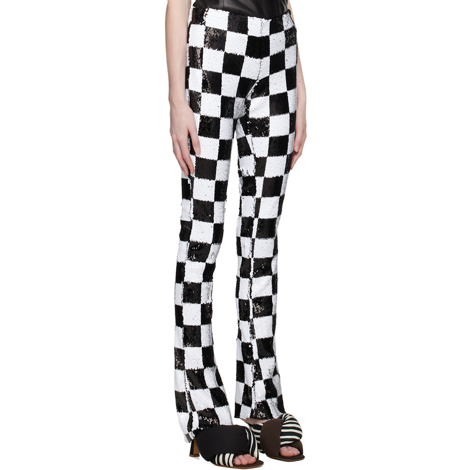  Marques Almeida Black & White Check Trousers 